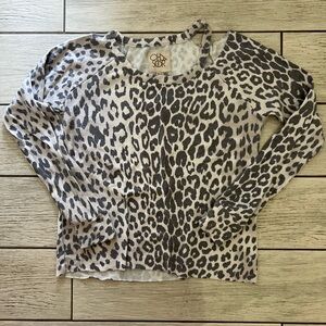 Chaser leopard print sweater